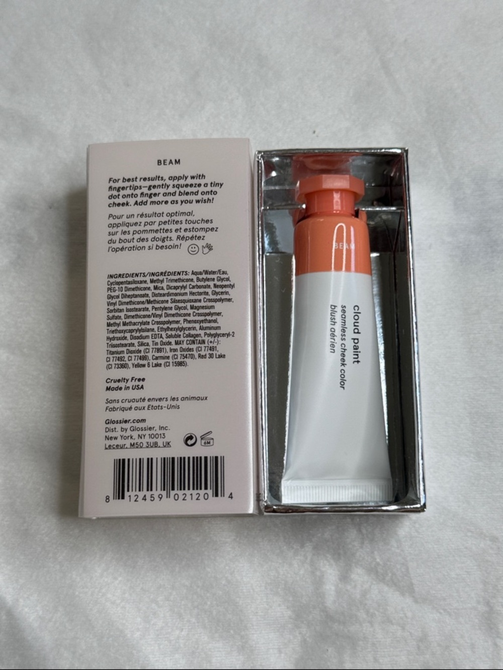 BNIB Sephora Glossier Cloud Paint Liquid Blush in Beam